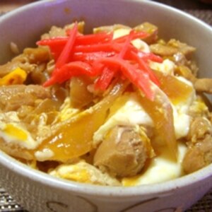 野菜と調味料の水分で作る　「親子丼」　　♪♪